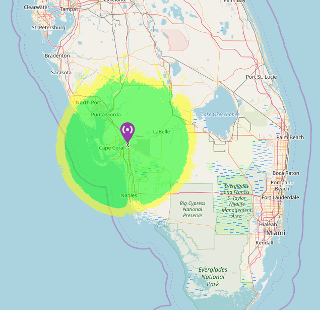 KF5IW DMR Coverage Area